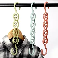 2 Pcs Wardrobe Organizer Space Saver Hanger - Random Colors-thumb1