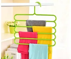 4 Pcs - 5 Slot Pant  / Shirt Hanger Wardrobe Organizer-thumb1