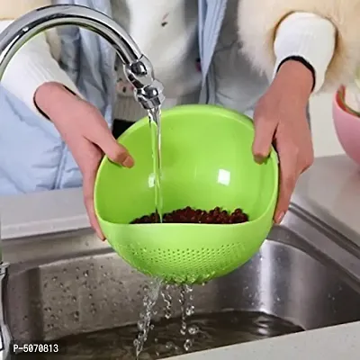 Rice  / Dal / Fruits and Vegetables Washing Bowl Strainer-thumb3