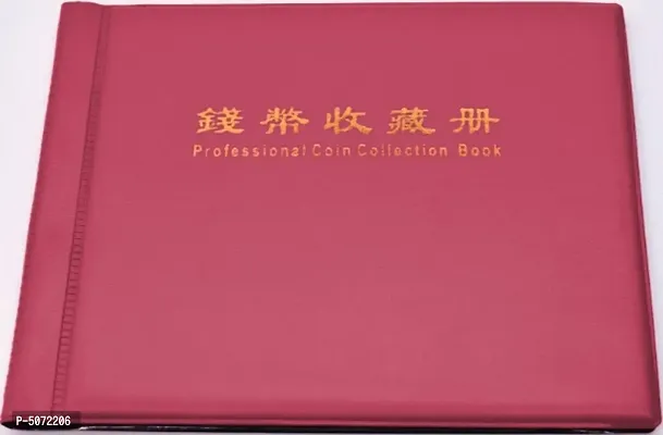 240 Coins Coin Collection Hobby  Book / Album - Maroon (3 X 3 CM Slots)