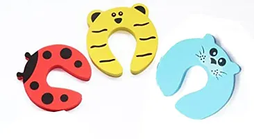 Random Prints Baby Safety Chile Proofing Foam Door Stopper Pinch Guard - Pack Of 3-thumb1