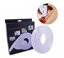 5 Meter Super Strong Double Sided Washable Reusable Transparent Silicon Grip Tape-thumb1