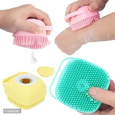 Silicone Bath Scrubber Brush  - Random Colors-thumb3