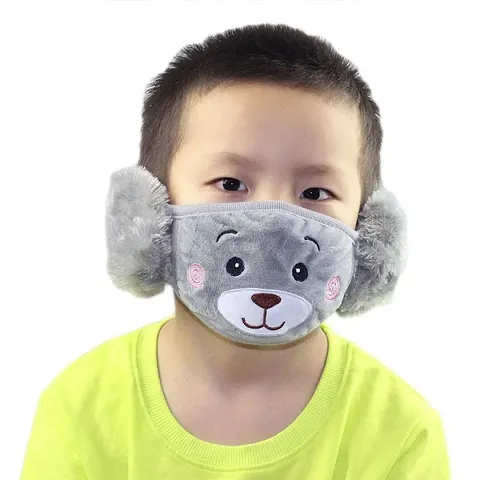 Kids Soft Warm Winter Earmuff Face Mask