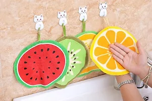 Pack Of 4 Fruit Design Microfiber Towel Fro Drying Dishes and Hand-thumb1