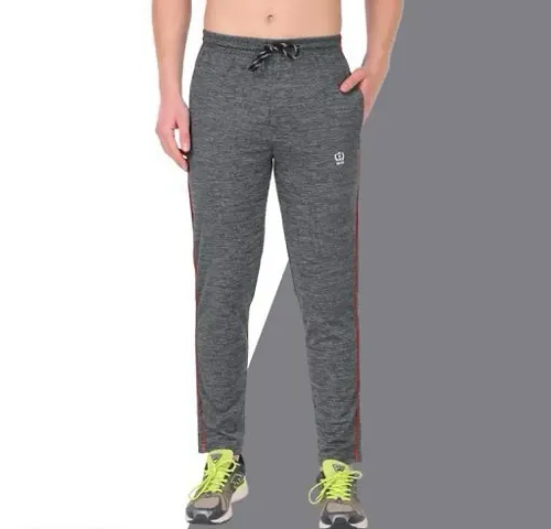 Stylish Blend Solid Regular Track Pants For Men