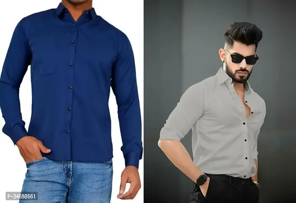 Reliable Polyester Casual Shirts For Men Pack Of 2-thumb0