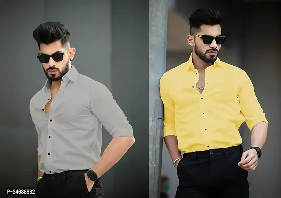 Reliable Polyester Casual Shirts For Men Pack Of 2