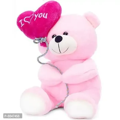 Pink Balloon Teddy Best Gift For Couple, Valentine Gift, Birthday Gift etc. High Quality Soft Toy - 25 cm-thumb0