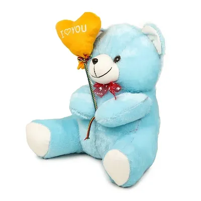 Blue Balloon Teddy Best Gift For Couple, Valentine Gift, Birthday Gift etc. High Quality Soft Toy - 25 cm