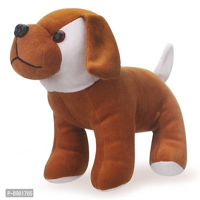 Attractive Brown Standing Dog Soft Toys Best Gift For Valentine Day, Kids Birthday, Marriage Anniversary 25 Cm-thumb0