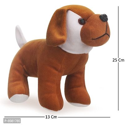Attractive Brown Standing Dog Soft Toys Best Gift For Valentine Day, Kids Birthday, Marriage Anniversary 25 Cm-thumb2
