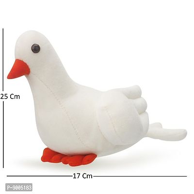 1 Pcs White Pigeon Soft Toys Best Gift For Valentine Day, Kids Birthday, Marriage Anniversary etc. High Quality Soft Material Attractive Pigeon - 25 Cm-thumb2