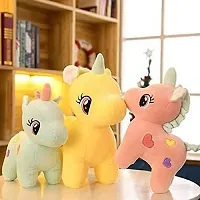 2 Pcs Yellow Unicorn And Grey Appu Elephant Soft Toys Best Gift For Valentine Day, Kids Birthday, Marriage Anniversary etc. High Quality Soft Material Attractive Unicorn - 25 Cm And Elephant - 25 Cm-thumb3