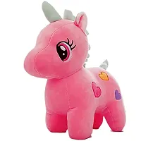1 Pcs Pink Unicorn And 1 Pcs White Rabbit Best Gift For Couple High Quality Soft Toy ( Pink Unicorn - 25 cm And Rabbit - 25 cm )-thumb1