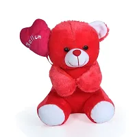 Soft Toys Red Love Teddy And Cream Teddy Bear For Couple Best Gift For Your Partner High Quality Soft Material Good Looking Soft Toys ( Red Teddy - 25 cm And Cream Teddy - 23 cm )-thumb1