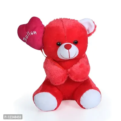 Soft Toys Red Love Teddy And Cream Teddy Bear For Couple Best Gift For Your Partner High Quality Soft Material Good Looking Soft Toys ( Red Teddy - 25 cm And Cream Teddy - 23 cm )-thumb2