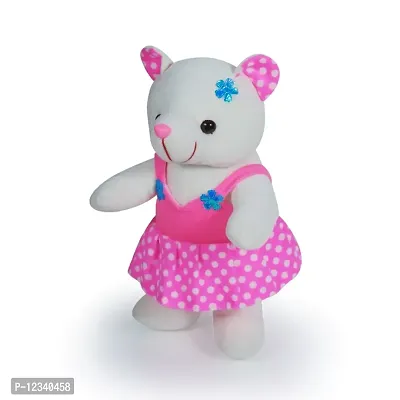 Soft Toys Red Love Teddy And Skirt Teddy Bear For Couple Best Gift For Your Partner High Quality Soft Material Good Looking Soft Toys ( Red Teddy - 25 cm And Skirt Teddy - 28 cm )-thumb5