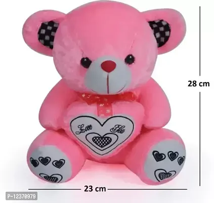 Soft Toys Pink Teddy Bear And Rose Teddy Bear For Couple Best Gift For Your Partner High Quality Soft Material Good Looking Soft Toys ( Pink Teddy - 28 cm And Rose Teddy - 20 cm )-thumb2