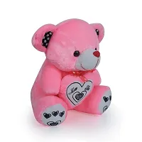 Soft Toys Pink Teddy Bear And Rose Teddy Bear For Couple Best Gift For Your Partner High Quality Soft Material Good Looking Soft Toys ( Pink Teddy - 28 cm And Rose Teddy - 20 cm )-thumb3