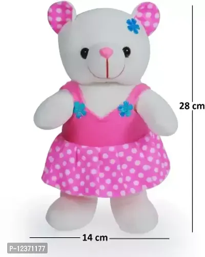 Soft Toys Pink Teddy Bear And Skirt Teddy Bear For Couple Best Gift For Your Partner High Quality Soft Material Good Looking Soft Toys ( Pink Teddy - 28 cm And Skirt Teddy - 28 cm )-thumb3