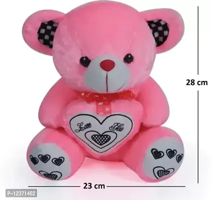 Soft Toys Pink Teddy Bear And Cream Teddy Bear For Couple Best Gift For Your Partner High Quality Soft Material Good Looking Soft Toys ( Pink Teddy - 28 cm And Cream Teddy - 23 cm )-thumb2
