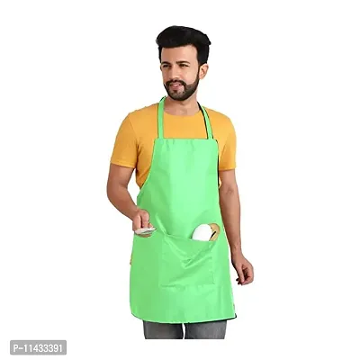 Designer Green Cotton Kitchen Aprons