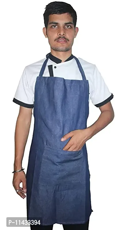 Designer Blue Cotton Kitchen Aprons