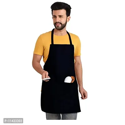 Designer Black Cotton Kitchen Aprons