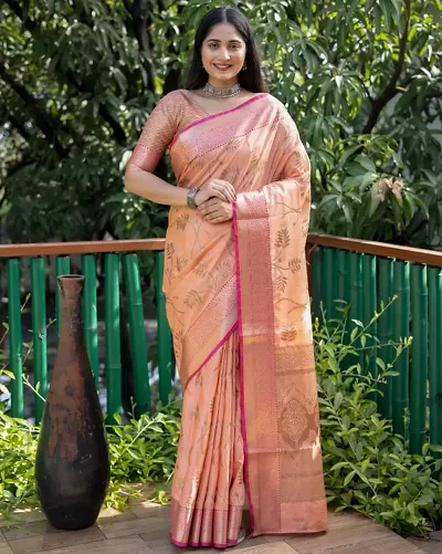 Fancy Banarasi Silk Saree with Blouse Piece for Women