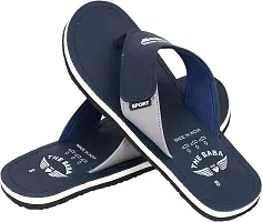 THE BABA Durable | Sturdy | Light | Comfortable | Shock Absorbent | Slippers | Flip Flops for Men (Blue)- 9 UK/India-thumb2