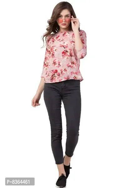 Classic Crepe Printed Tops for Women-thumb0