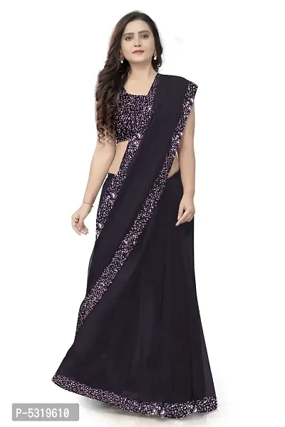 Georgettenbsp; Bollywood Style Saree with Blouse piece-thumb2
