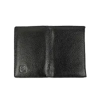 LFO RFID Protected Leather Credit Card Holder Wallet for Men and Women Black-thumb2