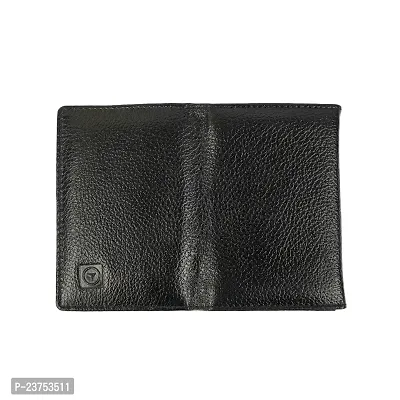 LFO RFID Protected Leather Credit Card Holder Wallet for Men and Women Black-thumb3