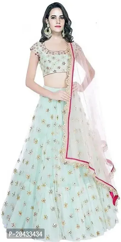 Fashionable Designer Sky Blue Lehenga With Georgette Fabric – tapee.in