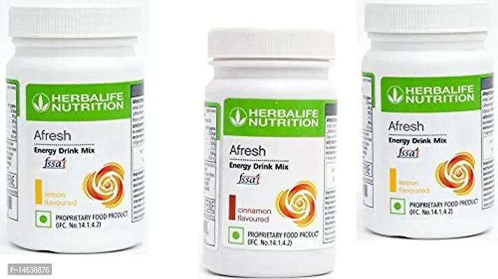 Herbalife Nutrition Afresh Energy and Nutrition Drink CINNAMON +LEMON (50g 3pic ) Energy Drink  (3x50 g, LEMON, CINNAMON, LEMON Flavored)-thumb0