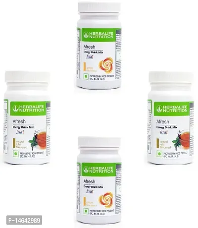HERBALIFE Afresh Energy Drink - Ginger 2 Pieces + Tulsi 2 Pieces for Weight Loss Energy Drink (4x50 g, Ginger, Tulsi Flavored)