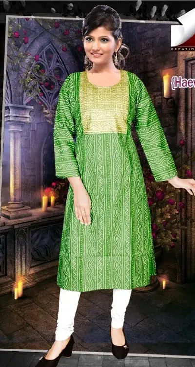 Designer colour kurti with work