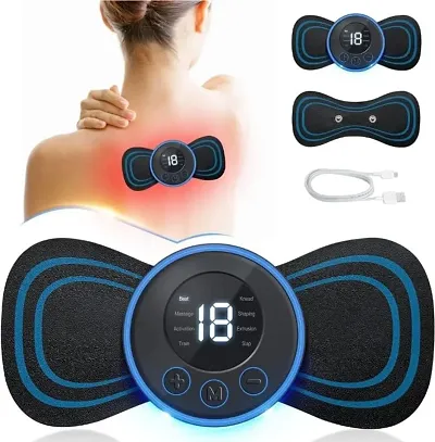 CPD Empire Body Massager Machine for Pain Relief Wireless Massager 8 Mode & 19 Strength Level EMS Massager Mini Massager Butterfly Massager for Shoulder Legs Massage Neck Massager Back Massager