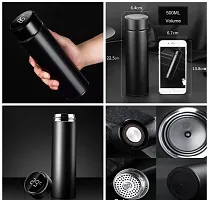 Smart Temperature Display Indicator Insulated Stainless Steel Hot  Cold Flask Bottle(pack of 1)-thumb3