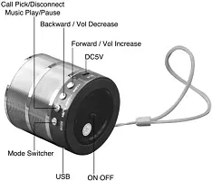 WS-887 speaker wireless Portable Mini Metallic Speaker#(pack of 1)-thumb3