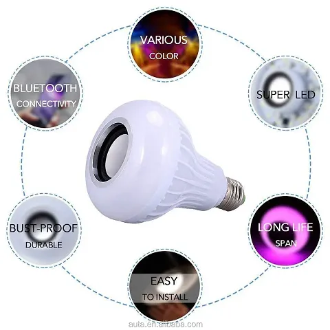 Remote Control B22 Color Changing Bluetooth Speaker Light Bulb