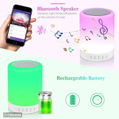 Lamp with Bluetooth Speaker, Night with Dimmable Warm White  Color Changing Lamp PACK OF 1-thumb4