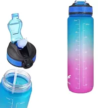 Motivational Time Marker, Leakproof Durable BPA-Free Non-Toxic Sipper Water Bottle for Office PACK OF 1-thumb3