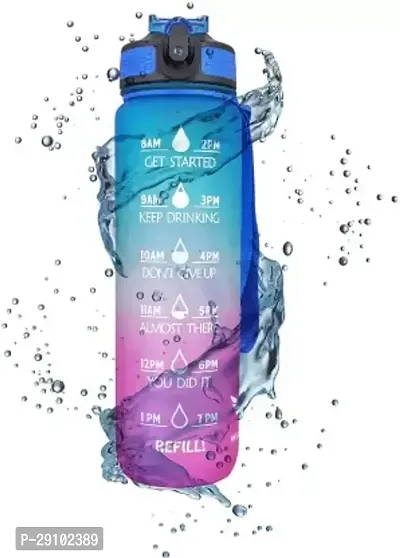 Water Bottle 1 Liter with Motivational Time Marker for office ,Water bottle for gym PACK OF 1-thumb2