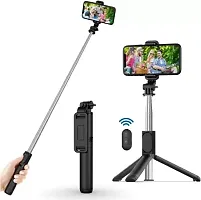 Adjustable Bluetooth Selfie Stick for Mobile with Remote#(pack of 1)-thumb2