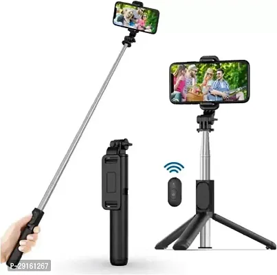 Adjustable Bluetooth Selfie Stick for Mobile with Remote#(pack of 1)-thumb3