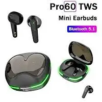 Earbuds PRO-60 Bluetooth Headset Black, True Wireless(pack of 1)-thumb3