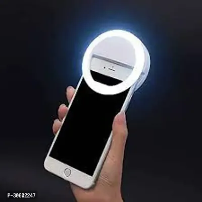 Portable LED Ring Selfie Light for All Smartphones, Tablets Enhancing Ring Light with 3 Level-thumb0